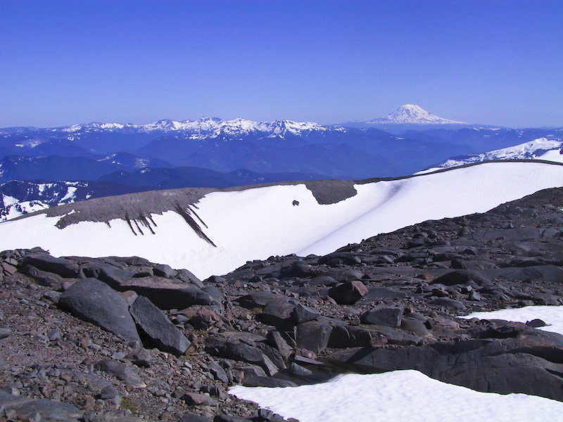 Mount Adams And Lava Rocks